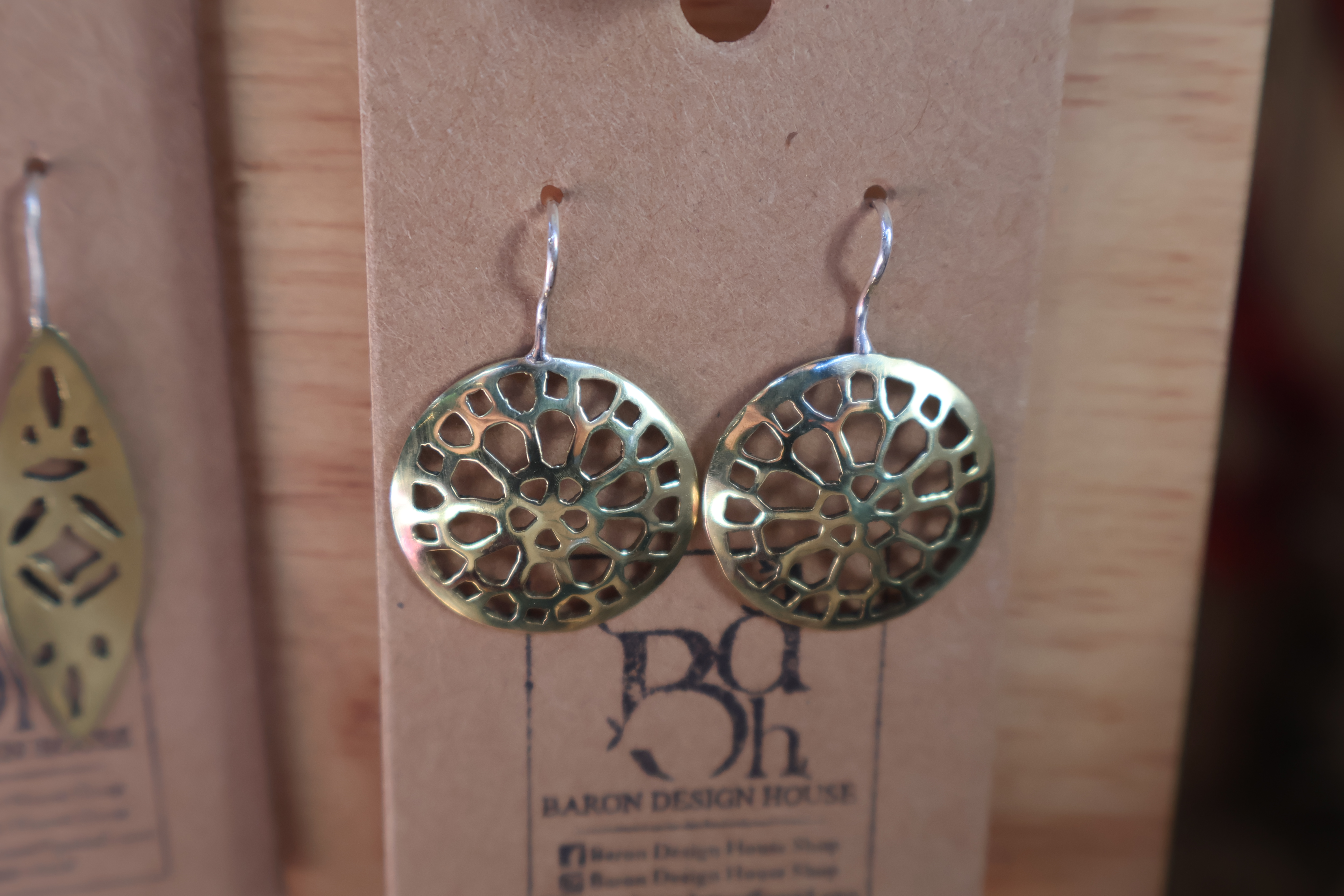 Tribal cut out earring